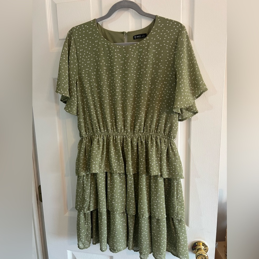 Green Polka Dot Dress (from a boutique)